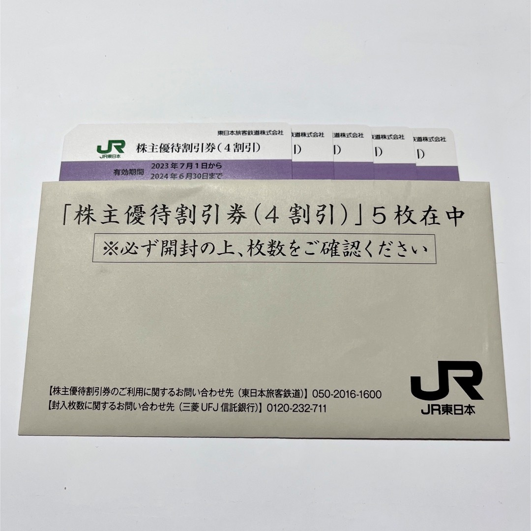 JR東日本 株主優待割引券（4割引）5枚セット③