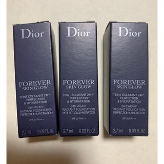 ディオール(Dior)のディオールスキン フォーエヴァー フルイド グロウ 1N サンプル3個(ファンデーション)