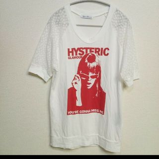 ヒステリックグラマー(HYSTERIC GLAMOUR)の✨希少レア　ヒステリックグラマー　ヒスガール　肩レース切替カットソーレディース(Tシャツ(半袖/袖なし))