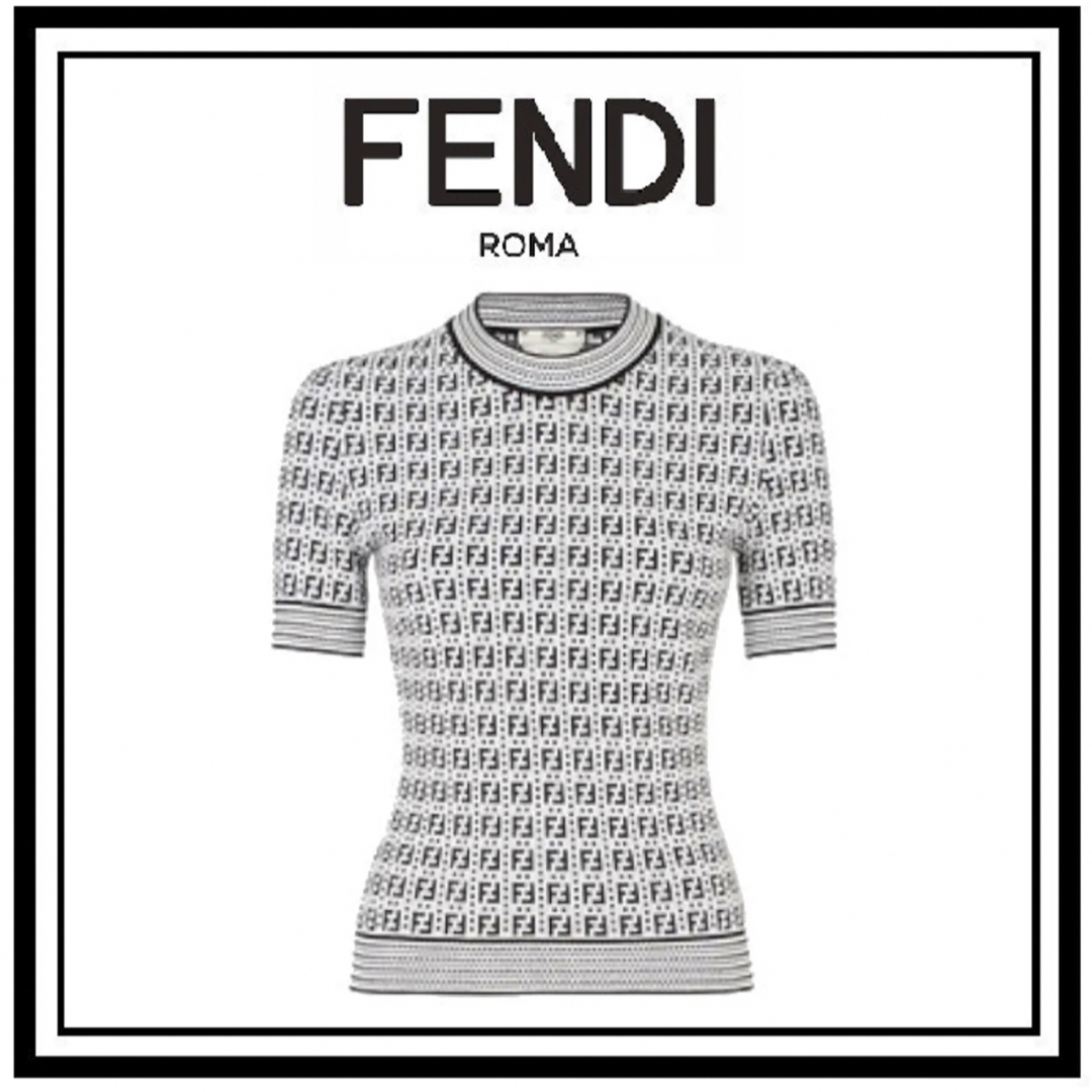 美品FENDI フェンディロゴニット トップス 半袖 | フリマアプリ ラクマ