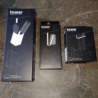 tower 洗面戸棚下ホルダー 3点セット 山﨑実業 Yamazaki タワー(バス収納)