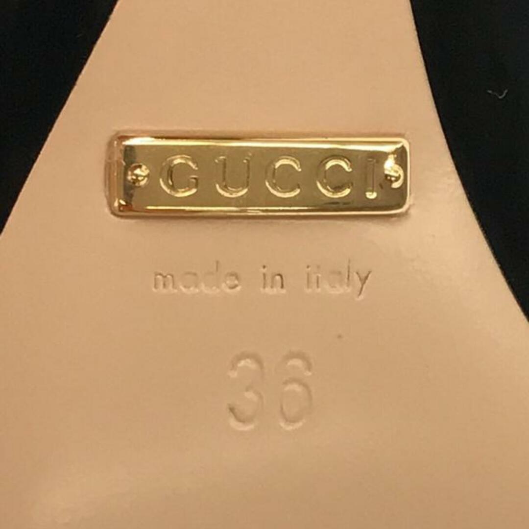 Gucci(グッチ)の【新品】  GUCCI / グッチ | ポインテッドトゥ フラットシューズ | 36 | ブラック | レディース レディースの靴/シューズ(ハイヒール/パンプス)の商品写真