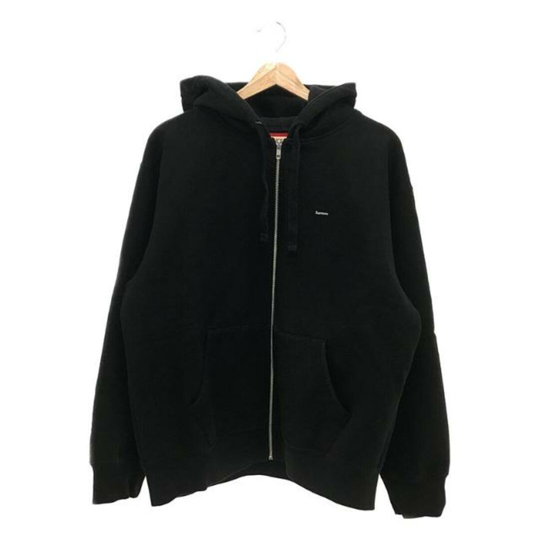 SUPREME / シュプリーム | 18_Small Box Drawcord Zip Up Hooded Sweat shirt スモール ボックス ドローコード ジップ アップ フーディー スウェット パーカー タグ・ステッカー付 | M | Black | メンズ