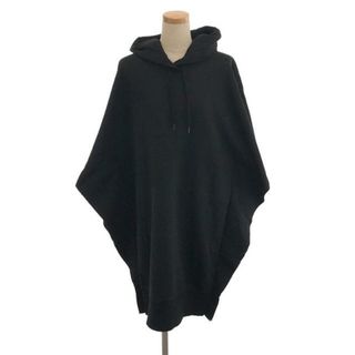 【美品】  MM6 Maison Margiela / エムエムシックスメゾンマルジェラ | 2020SS | BLACK HOODED DRESS スウェット ワンピース | S | ブラック | レディース(ロングワンピース/マキシワンピース)