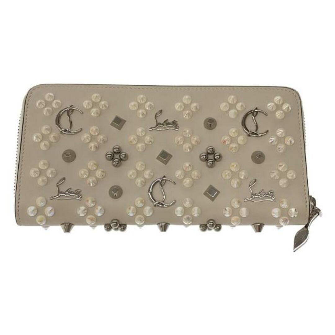 【美品】  Christian Louboutin / クリスチャンルブタン | W PANETTONE WALLET ウォレット | IVORY | レディース財布