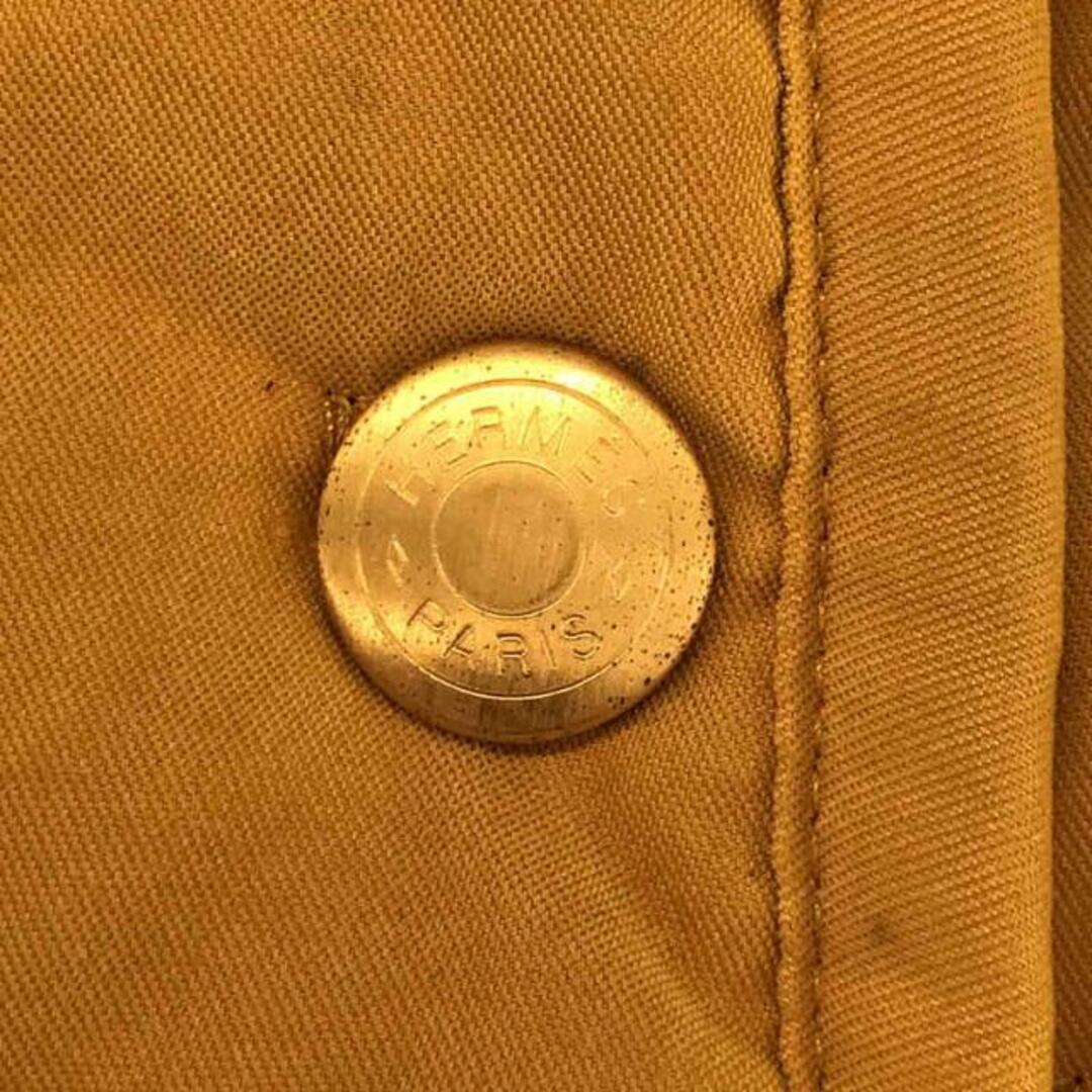 HERMES / エルメス | ヴィンテージ セリエボタン 中綿 パドックコート | 40 | イエロー | レディース