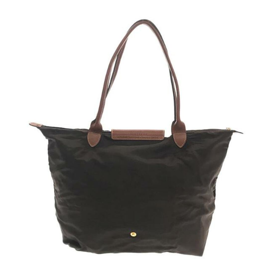 LONGCHAMP(ロンシャン)のLongchamp / ロンシャン | 1899 プリアージュ レザー切替 ナイロン ハンド トートバッグ | L | ダークブラウン | レディース レディースのバッグ(トートバッグ)の商品写真