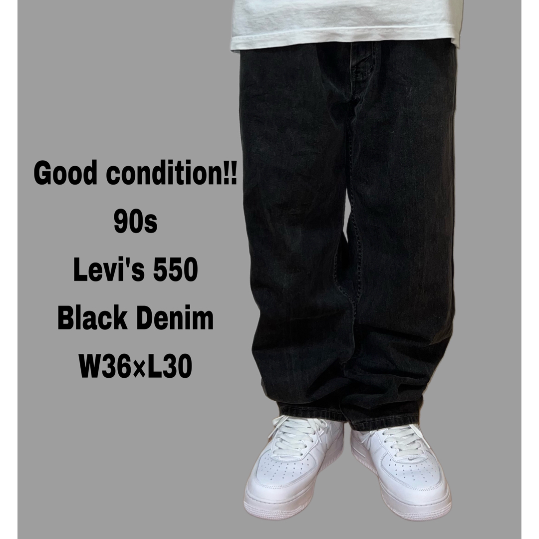 Levi's リーバイス 550 ジーンズ デニムパンツ ブラック 黒 W36