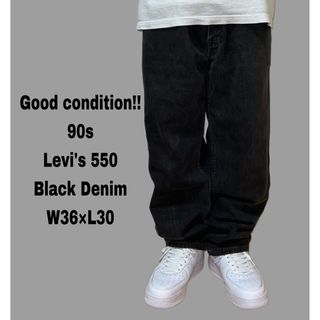 リーバイス(Levi's)のLevi's リーバイス 550 ジーンズ デニムパンツ ブラック 黒 W36(デニム/ジーンズ)