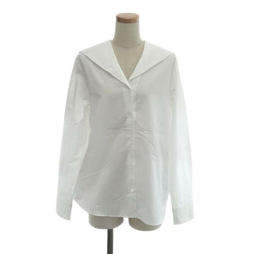 【美品】  MM6 Maison Margiela / エムエムシックスメゾンマルジェラ | 2021AW | SAILOR COLLOR SHIRT セーラーカラーシャツ | 40 | ホワイト | レディース レディースのトップス(シャツ/ブラウス(長袖/七分))の商品写真