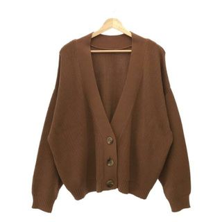 スピックアンドスパン(Spick & Span)の【美品】  Spick and Span / スピックアンドスパン | 2022SS | × KaNa OYA ニットカーディガン | F | ブラウン | レディース(カーディガン)