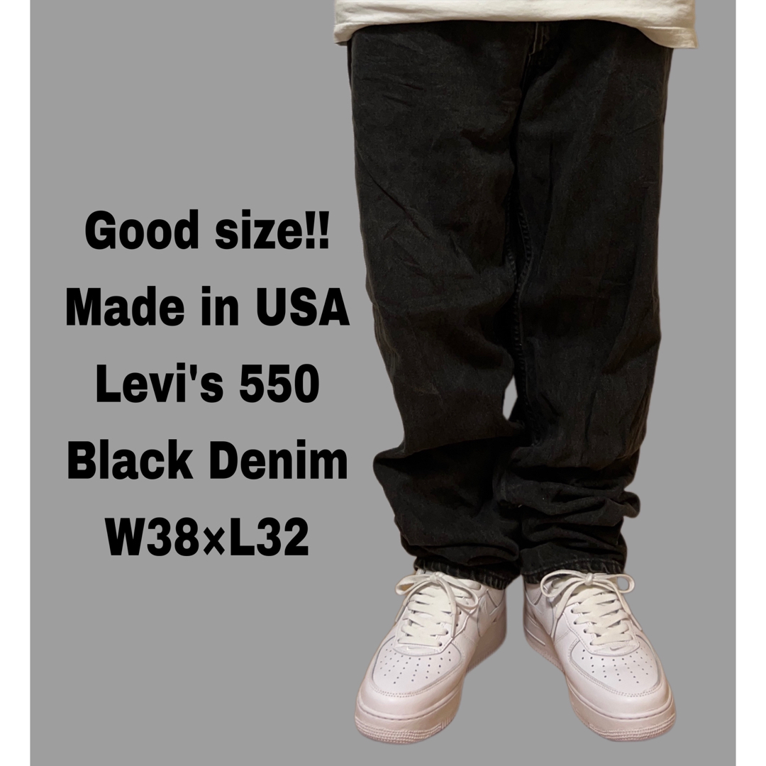 Levi's リーバイス 550 ジーンズ デニムパンツ ブラック 黒 W38