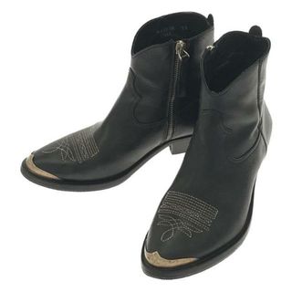 ゴールデングース(GOLDEN GOOSE)の【美品】  GOLDEN GOOSE / ゴールデングース | Deuxieme Classe 取扱い ヴィンテージ加工 ウエスタン ショートブーツ | 36 | ブラック | レディース(ブーツ)