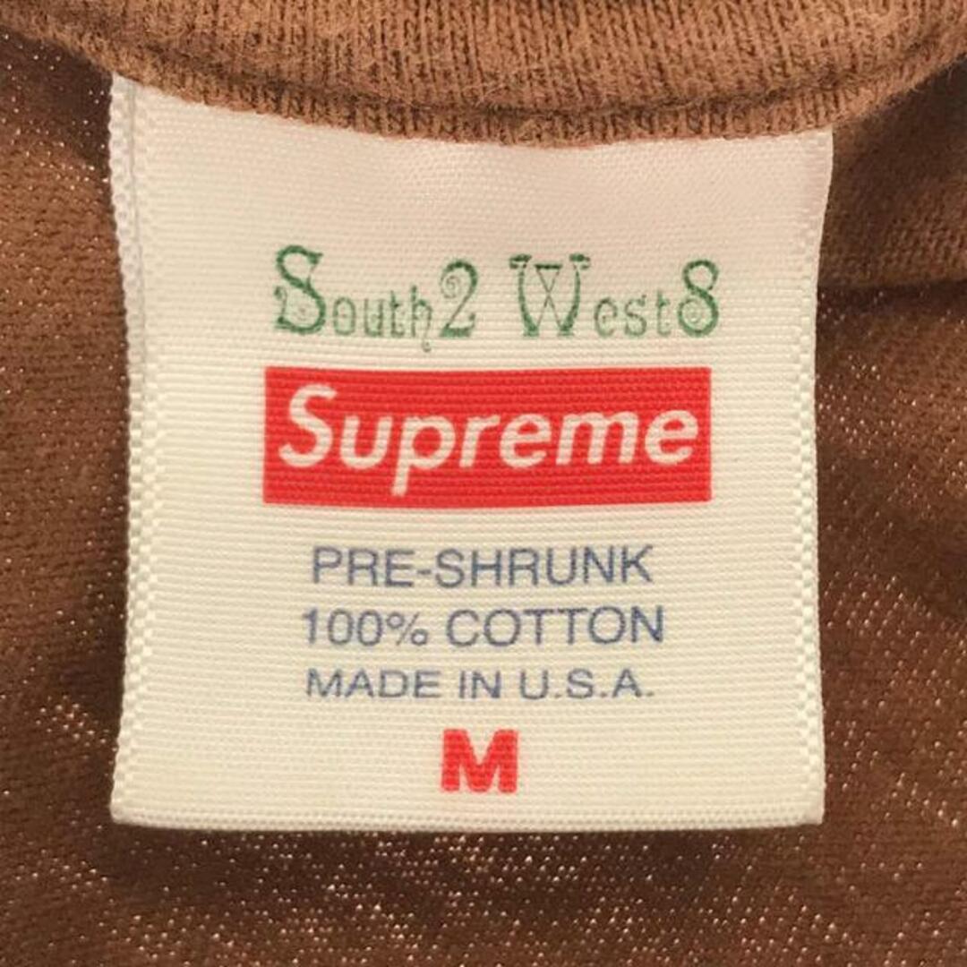 トップスSUPREME / シュプリーム | ⑤2021SS × South2 West8 L/S Pocket Tee コラボ ロングスリーブ ポケット Tシャツ ステッカー付 | M | ブラウン/イエロー | メンズ