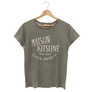 メゾンキツネ(MAISON KITSUNE')のMAISON KITSUNE / メゾンキツネ | コットン ロゴ Tシャツ | S | グレー | レディース(Tシャツ(半袖/袖なし))