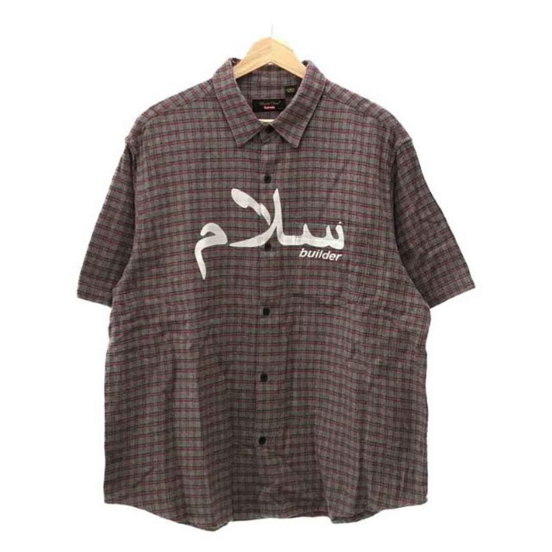 Tシャツ/カットソー(半袖/袖なし)【新品】  SUPREME / シュプリーム | ⑧2023SS × UNDERCOVER / アンダーカバー S/S Flannel Shirt  ショートスリーブ フランネル シャツ ステッカー付 | M | Grey Plaid | メンズ