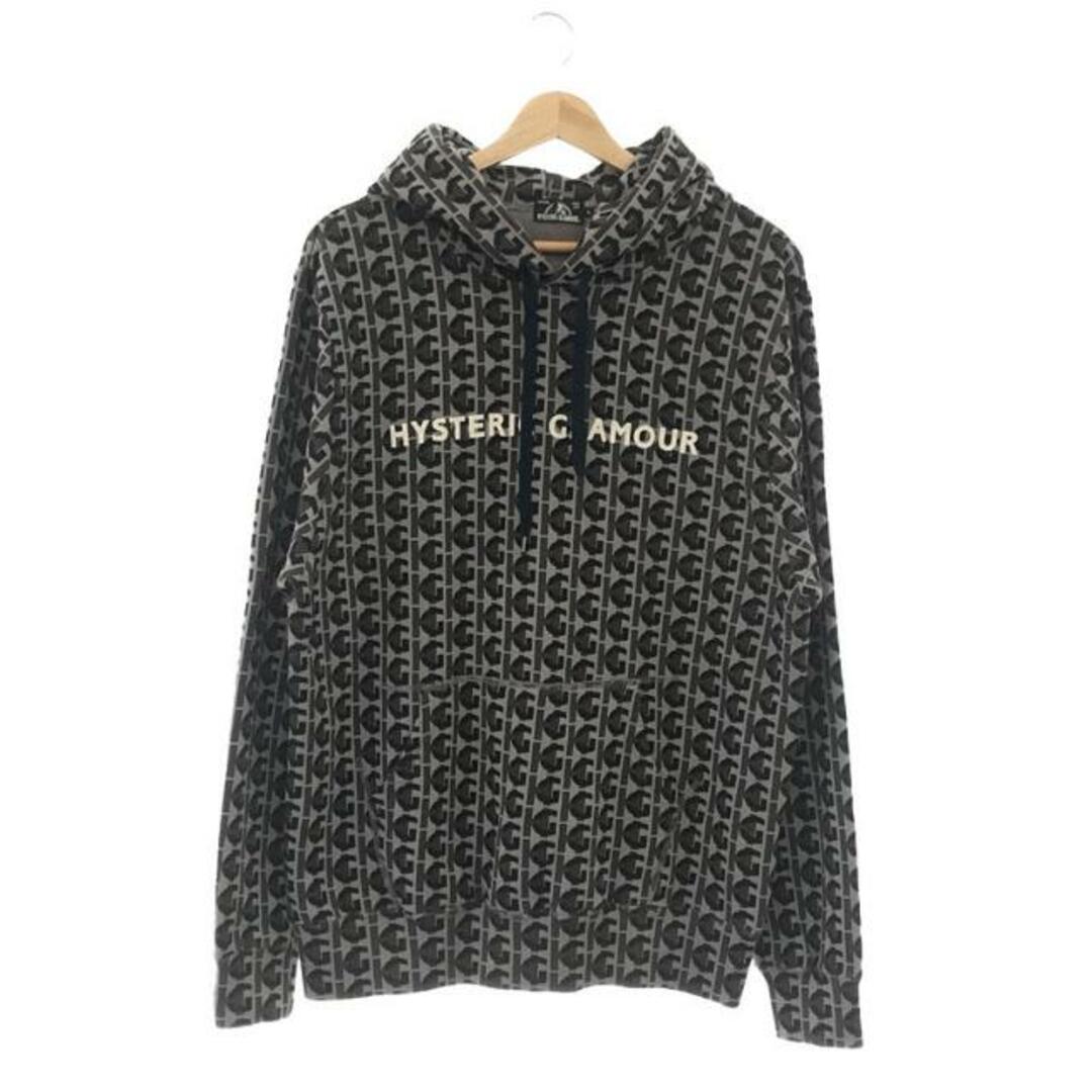 【美品】 HYSTERIC GLAMOUR / ヒステリックグラマー | HG モノグラム柄 パーカー | L | グレー | メンズ | フリマアプリ ラクマ