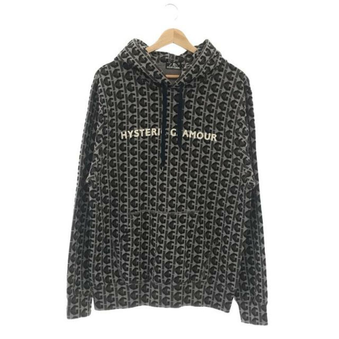 【美品】  HYSTERIC GLAMOUR / ヒステリックグラマー | HG モノグラム柄 パーカー | L | グレー | メンズ