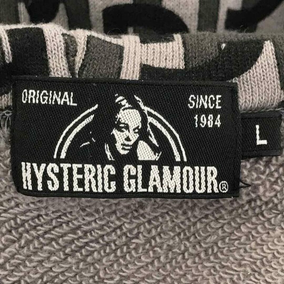 bs22. HYSTERIC GLAMOUR パーカー グレー レディースL相当-