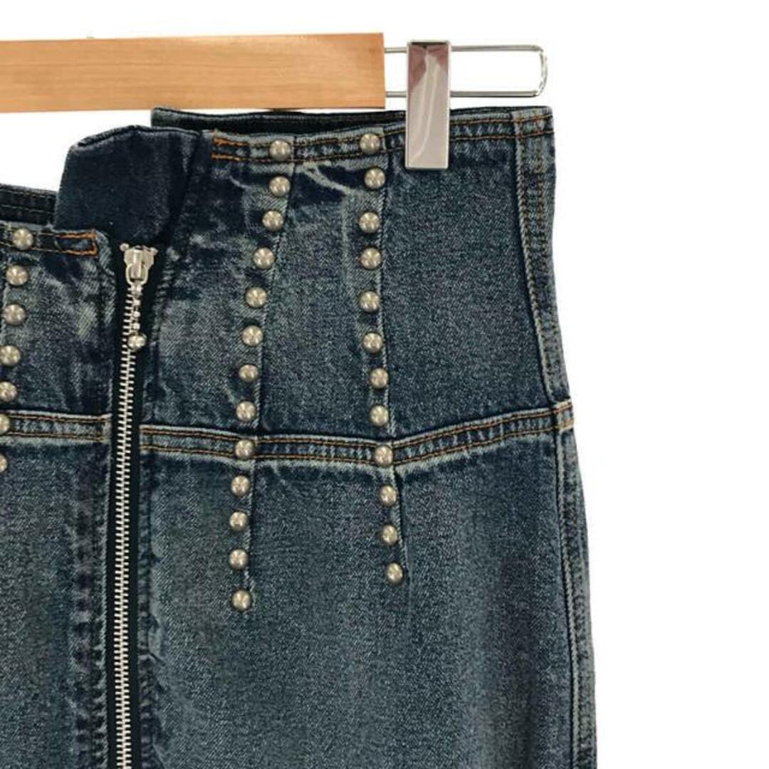 Ameri VINTAGE(アメリヴィンテージ)のAmeri VINTAGE / アメリヴィンテージ | STUDS LINE DENIM SKIRT スカート | M | インディゴ | レディース レディースのスカート(ロングスカート)の商品写真