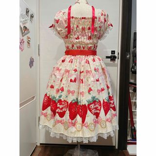Angelic Pretty - Melty Berry Princess ワンピース 3点セット 試着