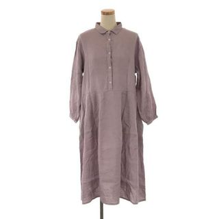 フォグリネンワーク(fog linen work)のfog linen work / フォグリネンワーク | リネン シャツワンピース | F | ラベンダー | レディース(ロングワンピース/マキシワンピース)