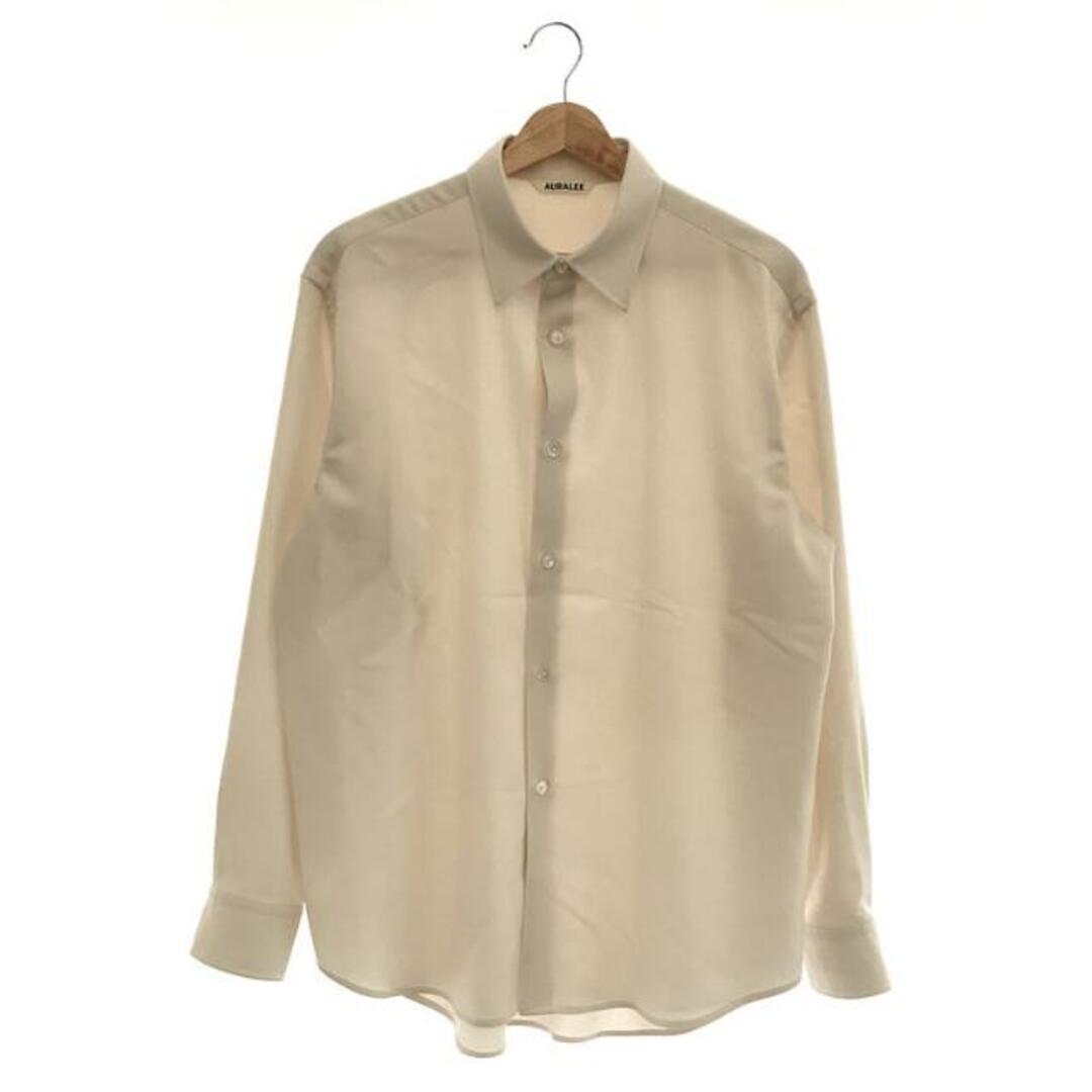 AURALEE / オーラリー | SUPER LIGHT WOOL SHIRTS シャツ | 1 | IVORY WHITE | レディース