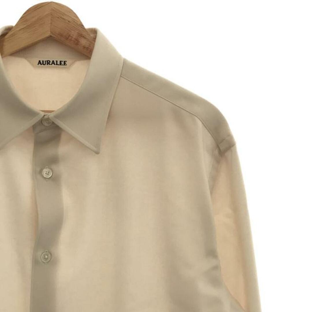 AURALEE / オーラリー | SUPER LIGHT WOOL SHIRTS シャツ | 1 | IVORY WHITE | レディース