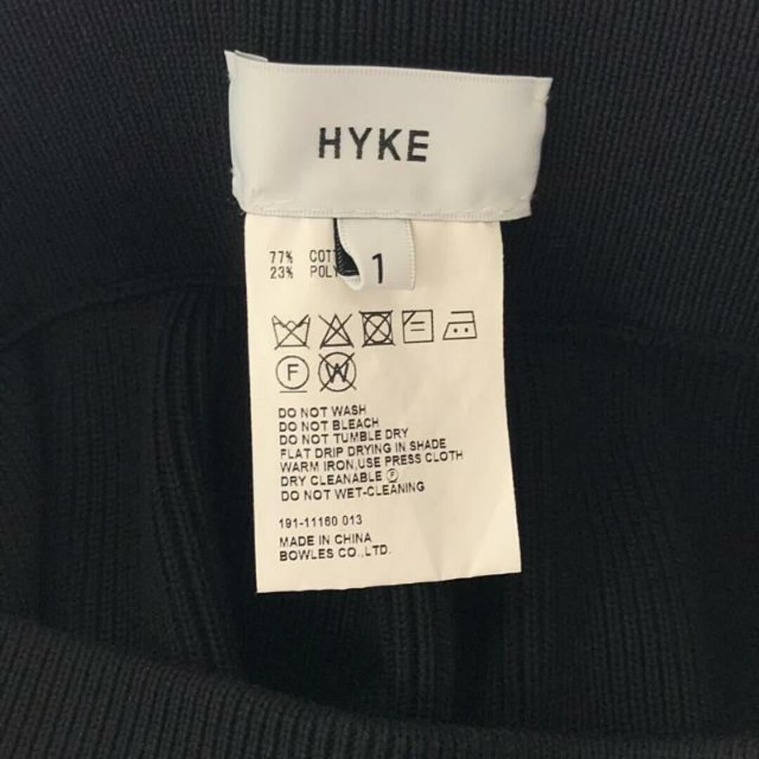 HYKE / ハイク | アシンメトリー リブニット スカート | 1 | ブラック | レディース