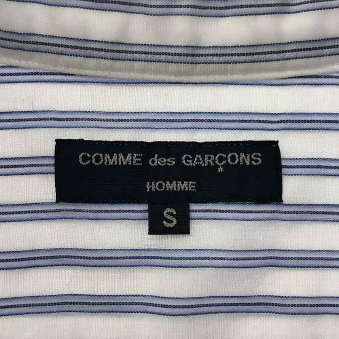 COMME des GARCONS HOMME / コムデギャルソンオム | ストライプ 半袖シャツ | S | ホワイト / ブルー | メンズ