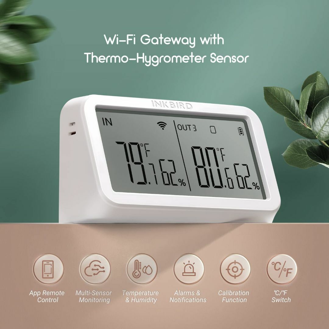 ★即納★INKBIRD Wi-Fiハブ 温度湿度センサー アプリで温湿度管理 W 1