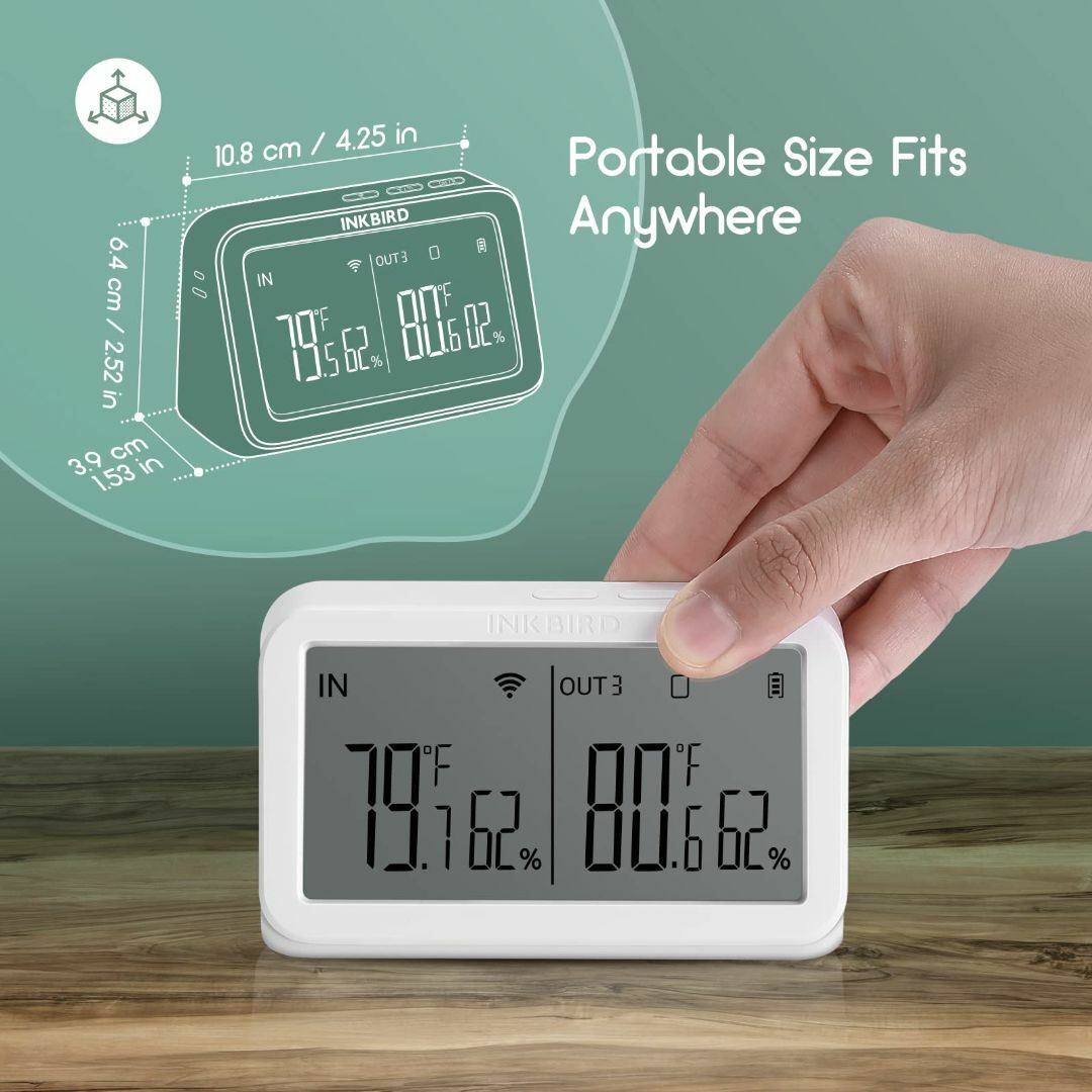★即納★INKBIRD Wi-Fiハブ 温度湿度センサー アプリで温湿度管理 W 7