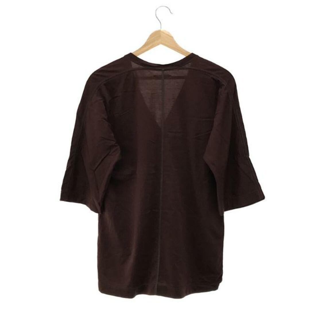 FUMIKA_UCHIDA(フミカウチダ)のFUMIKA UCHIDA / フミカウチダ | V-NECK THREE-QUARTER-SLEEVE TOP  Tシャツ | M | BROWN | レディース レディースのトップス(Tシャツ(半袖/袖なし))の商品写真