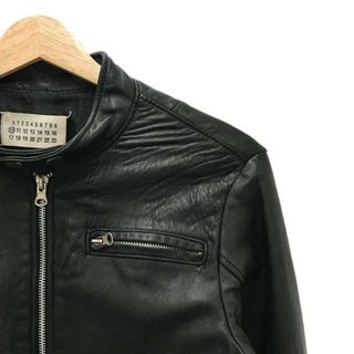 Martin Margiela / マルタンマルジェラ | 2004AW 10 ここのえ イタリア製 シングル レザー ライダース ジャケット | ブラック | メンズ