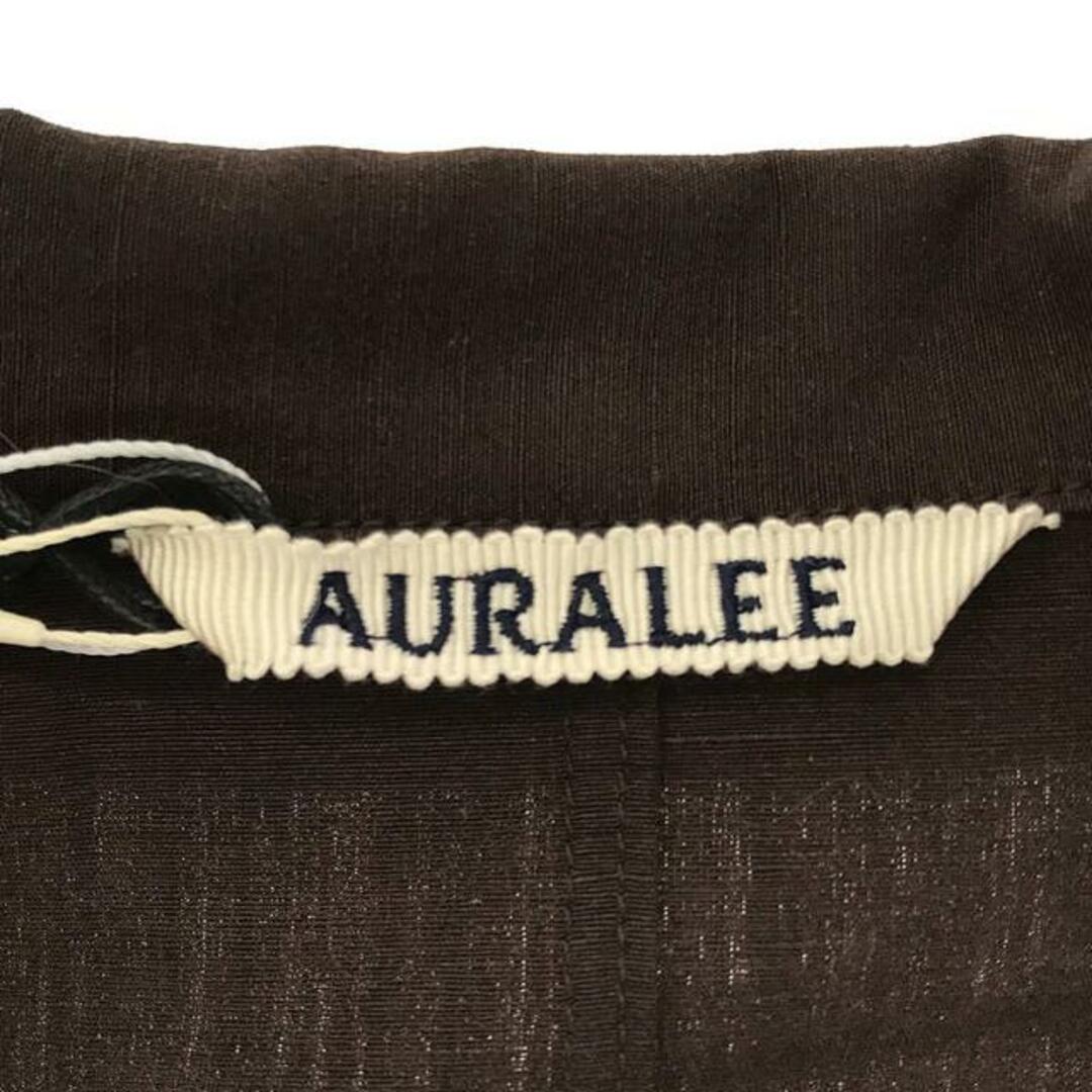 AURALEE(オーラリー)の【新品】  AURALEE / オーラリー | 2023SS | HIGH DENSITY FINX LINEN WEATHER HALF SLEEVED SHIRT | 0 | DARK BROWN | レディース レディースのトップス(シャツ/ブラウス(半袖/袖なし))の商品写真