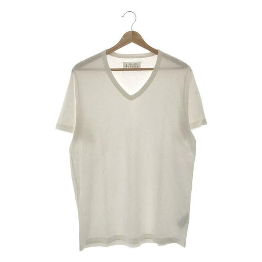 Maison Martin Margiela(マルタンマルジェラ)のMaison Martin Margiela / メゾンマルタンマルジェラ | 2014AW | Vネック Tシャツ | M | ホワイト | メンズ メンズのトップス(Tシャツ/カットソー(半袖/袖なし))の商品写真