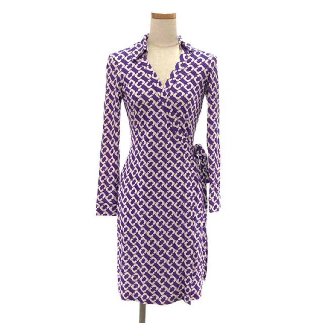 極美品 DIANE von FURSTENBERG シルク切替ワンピース 2