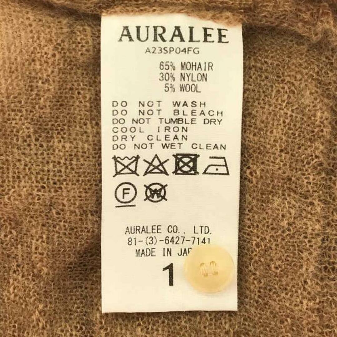 【美品】  AURALEE / オーラリー | 2023SS | KID MOHAIR SHEER KNIT SHORT POLO ポロシャツ | 1 | CAMEL | レディース