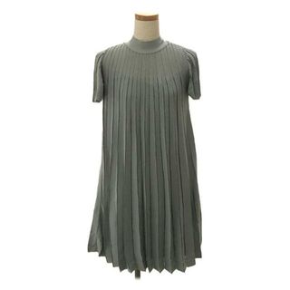 RED VALENTINO / レッドヴァレンティノ | A-jour stitched cotton lurex knit dress ワンピース | XXS | スカイ | レディース(ロングワンピース/マキシワンピース)