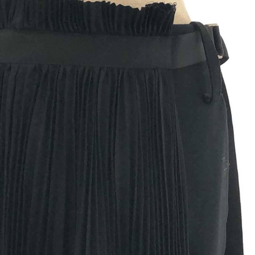 【美品】 sacai / サカイ | 2019AW | ウール 切替 ベルト付き プリーツ スカート | 2 | ブラック | レディース