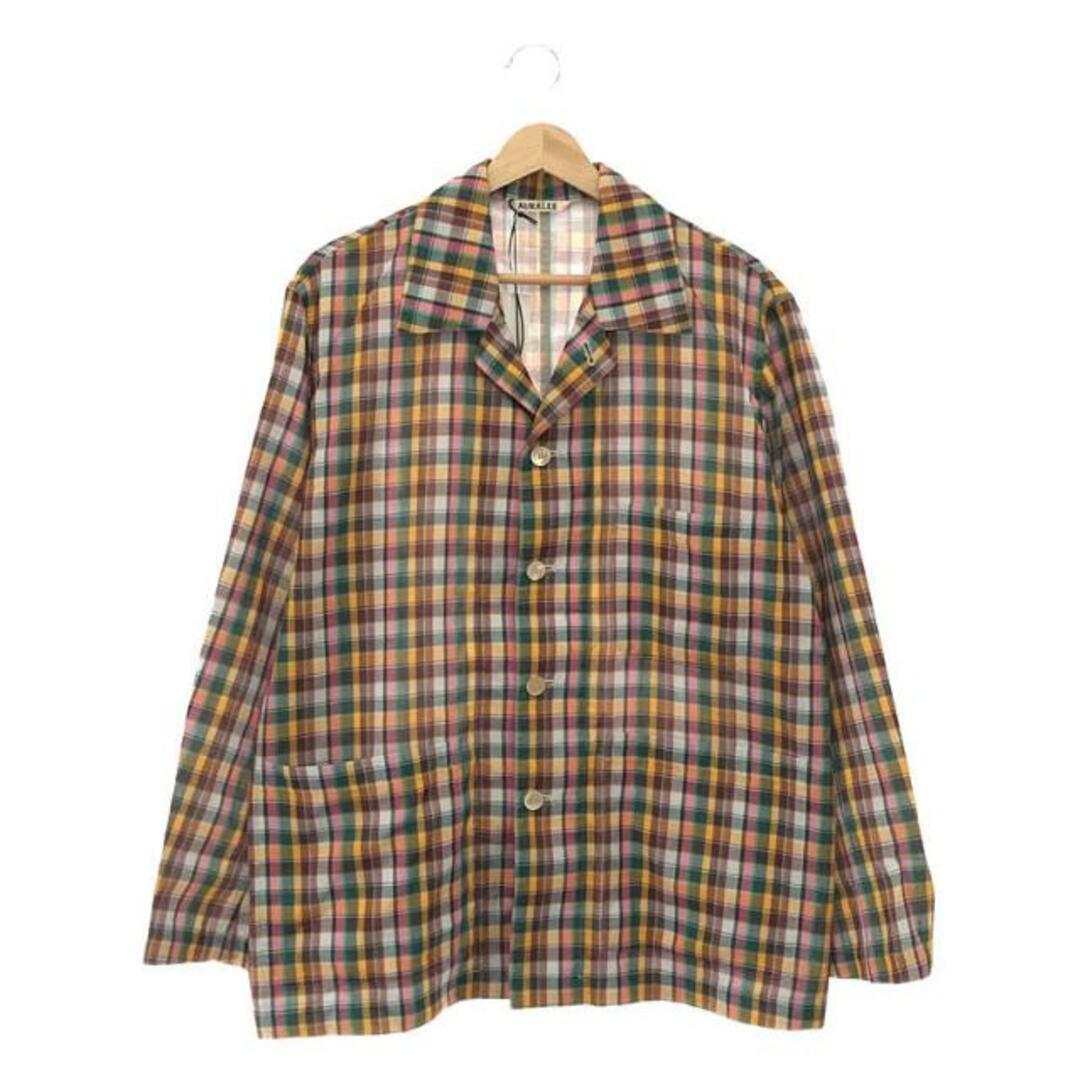 【新品】  AURALEE / オーラリー | 2022SS | GIZA LIGHT WEIGHT DOUBLE CLOTH ジャケット | 1 | MIX MADRAS | レディースレディース