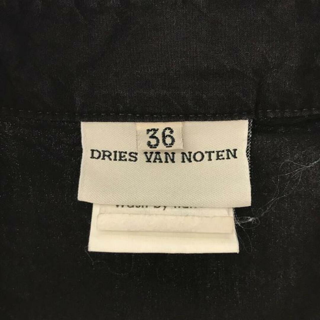 DRIES VAN NOTEN(ドリスヴァンノッテン)のDRIES VAN NOTEN / ドリスヴァンノッテン | レーヨン コットン ダブルポケット 半袖シャツ | 36 | ブラック | レディース レディースのトップス(シャツ/ブラウス(半袖/袖なし))の商品写真