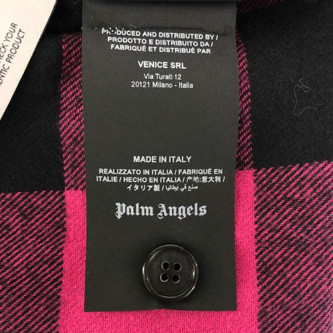 期間限定値引き！palm angels バックロゴ　チェックシャツ　ネイビー