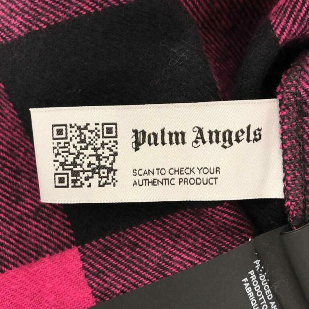 【美品】 Palm Angels / パームエンジェルス | 2021AW | ロゴプリント ブロックチェック シャツ | 46 | ピンク / パープル | メンズ