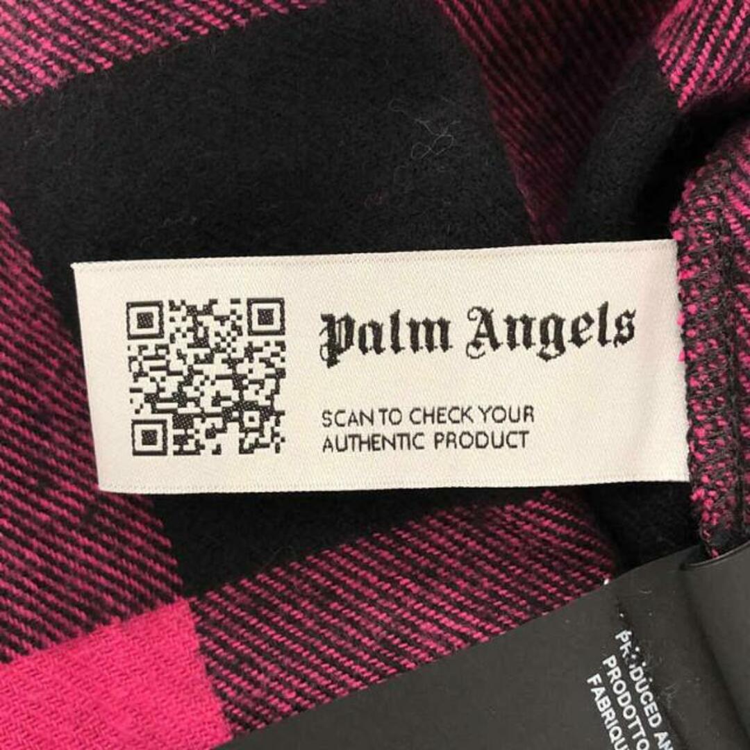 【美品】 Palm Angels / パームエンジェルス | 2021AW | ロゴプリント ブロックチェック シャツ | 46 | ピンク /  パープル | メンズ