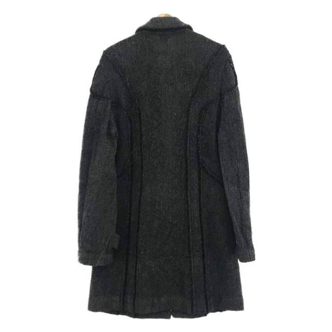 COMME des GARCONS HOMME PLUS / コムデギャルソンオムプリュス | 2003AW | カーブ期 製品染め インサイドアウト ツイード ステンカラーコート | M | グレー | メンズ COMME des GARCONS HOMME PLUS / コムデギャルソンオムプリュス | 2003AW | カーブ期 製品染め インサイドアウト ツイード ステンカラーコート | M | グレー | メンズ