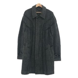 コムデギャルソンオムプリュス(COMME des GARCONS HOMME PLUS)のCOMME des GARCONS HOMME PLUS / コムデギャルソンオムプリュス | 2003AW | カーブ期 製品染め インサイドアウト ツイード ステンカラーコート | M | グレー | メンズ(その他)