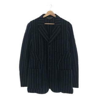 コムデギャルソンオムプリュス(COMME des GARCONS HOMME PLUS)のCOMME des GARCONS HOMME PLUS / コムデギャルソンオムプリュス | 2003AW | カーブ期 インサイドアウト ストライプ ジャケット | M | ネイビー | メンズ(その他)