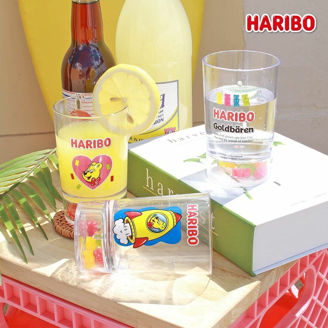 【色: Pink】ハリボー (Haribo) ゴールドベア グラス 子供用コップ 2