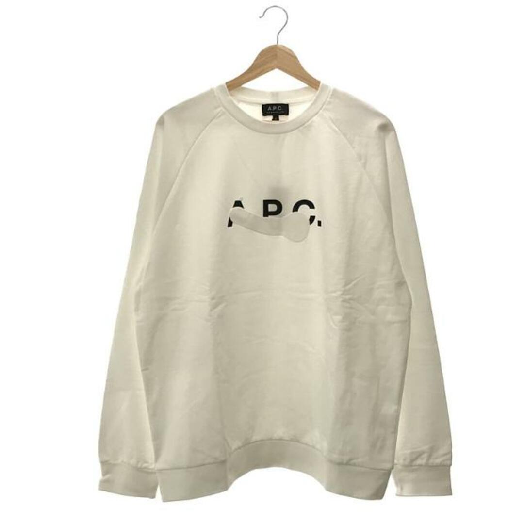 A.P.C. / アーペーセー | × Sho Shibuya スプラッシュ ロゴ プリント スウェット | L | ホワイト | メンズ |  フリマアプリ ラクマ